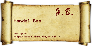 Handel Bea névjegykártya